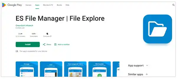  ES File Manager on Google Play Store